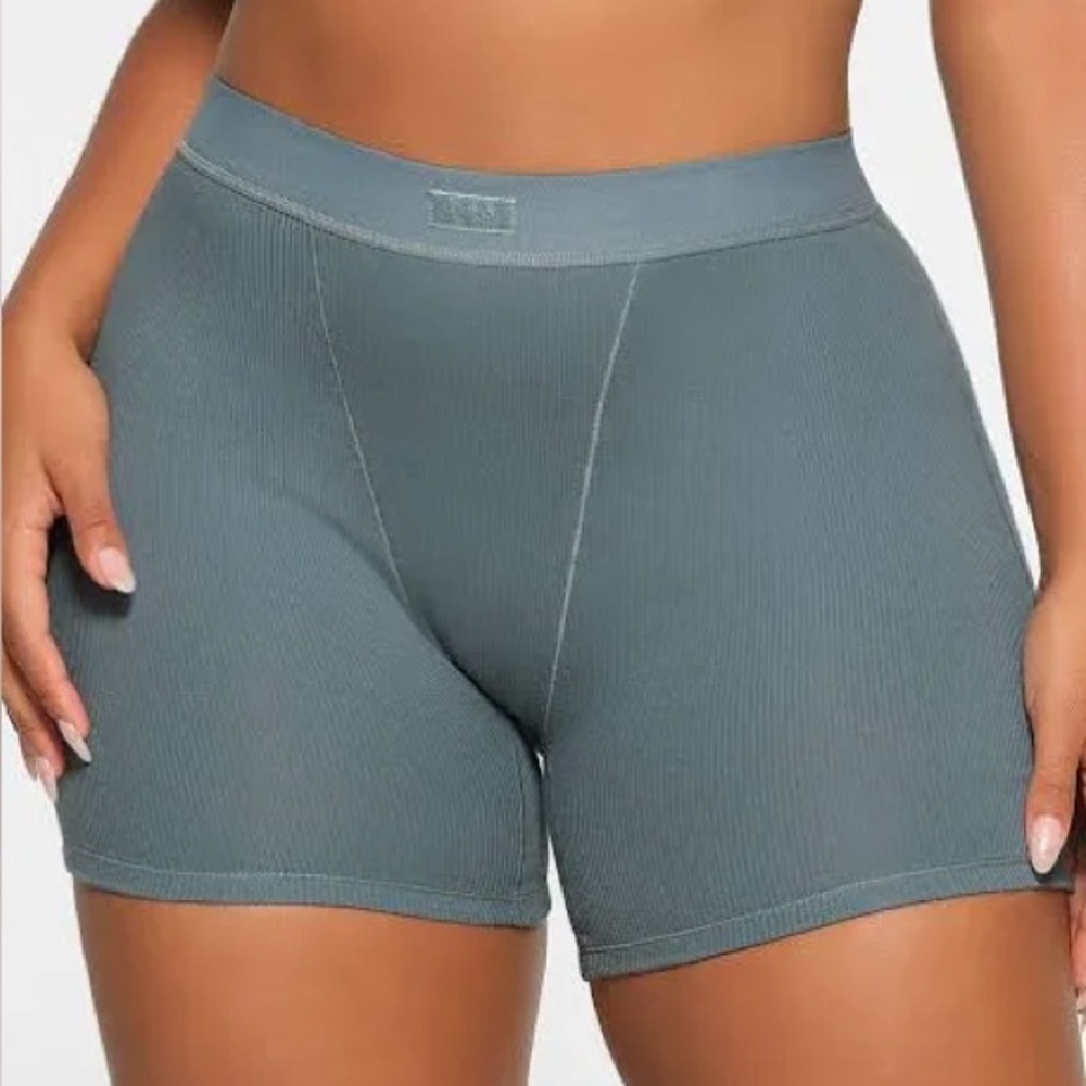 Skims Cotton Rib Boxer Shorts Women's XS